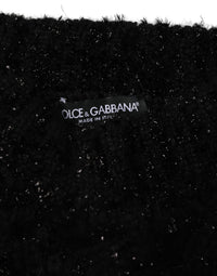 Dolce & Gabbana Dolce & Gabbana Men Black Cashmere Knitted Neck Warmer Men's Scarf