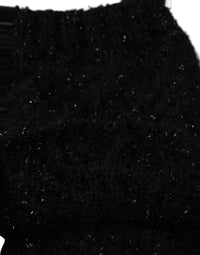 Dolce & Gabbana Dolce & Gabbana Men Black Cashmere Knitted Neck Warmer Men's Scarf