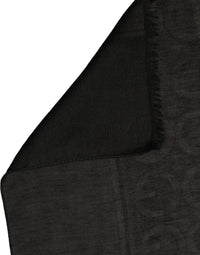 Dolce & Gabbana Dolce & Gabbana Black DG Logo Fringed Edge Lace Stole Men's Scarf