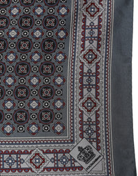 Dolce & Gabbana Dolce & Gabbana Gray Geometric Pocket Square Foulard Men's Scarf