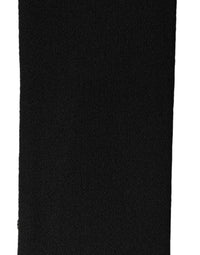 Dolce & Gabbana Dolce & Gabbana Men Black Wool Knitted Fringed Foulard Men's Scarf
