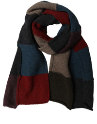 Dolce & Gabbana Dolce & Gabbana Multicolor Patchwork Knitted Foulard Men's Scarf