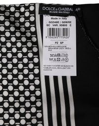 Dolce & Gabbana Dolce & Gabbana Black White Geometric Silk Neck Shawl Men's Scarf