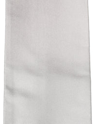Dolce & Gabbana Dolce & Gabbana Light Gray Satin Silk Fringed Lace Stole Men's Scarf