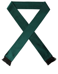 Dolce & Gabbana Dolce & Gabbana Men Green Satin Silk Fringed Lace Men's Stole