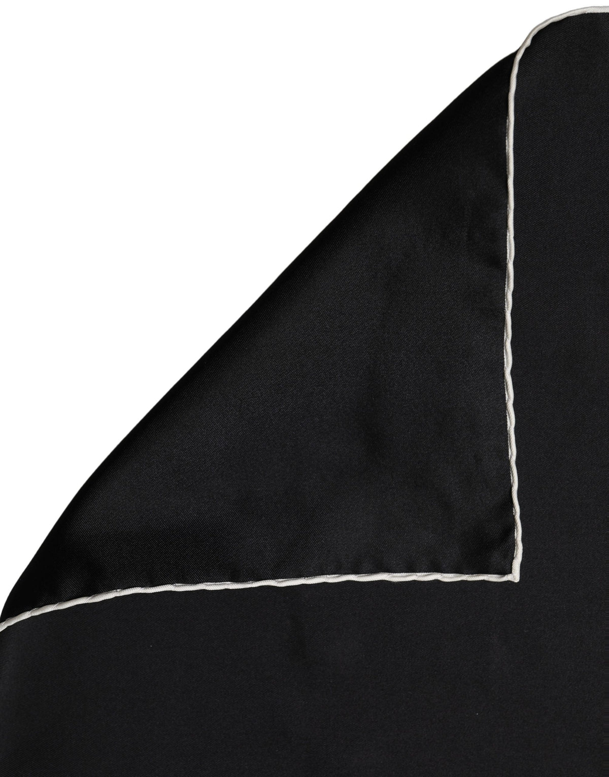 Dolce & Gabbana Dolce & Gabbana Men Black Silk Pocket Square Foulard Men's Scarf