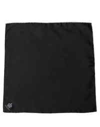 Dolce & Gabbana Dolce & Gabbana Men Black Silk Pocket Square Foulard Men's Scarf