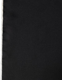 Dolce & Gabbana Dolce & Gabbana Men Black Silk Pocket Square Foulard Men's Scarf