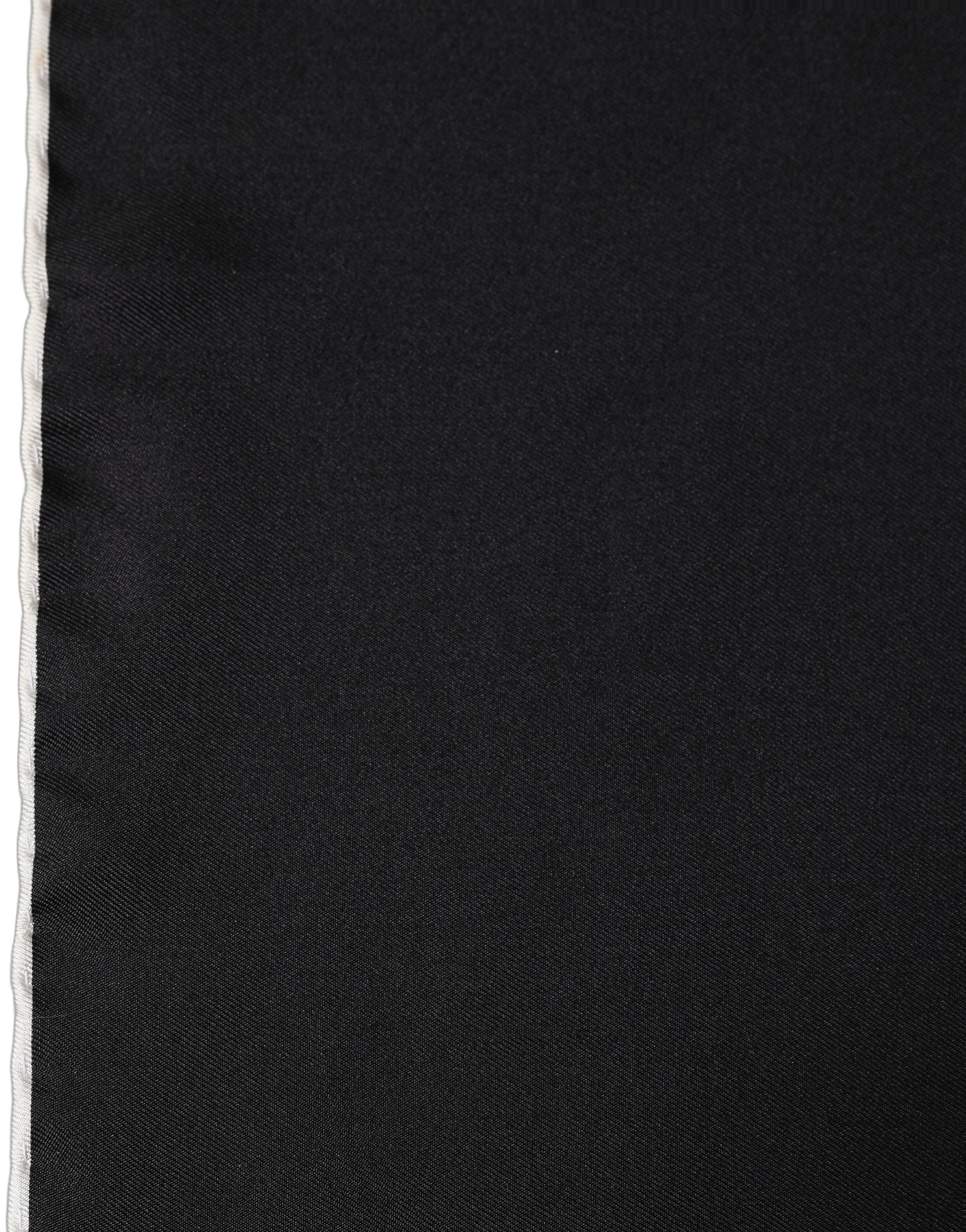 Dolce & Gabbana Dolce & Gabbana Men Black Silk Pocket Square Foulard Men's Scarf