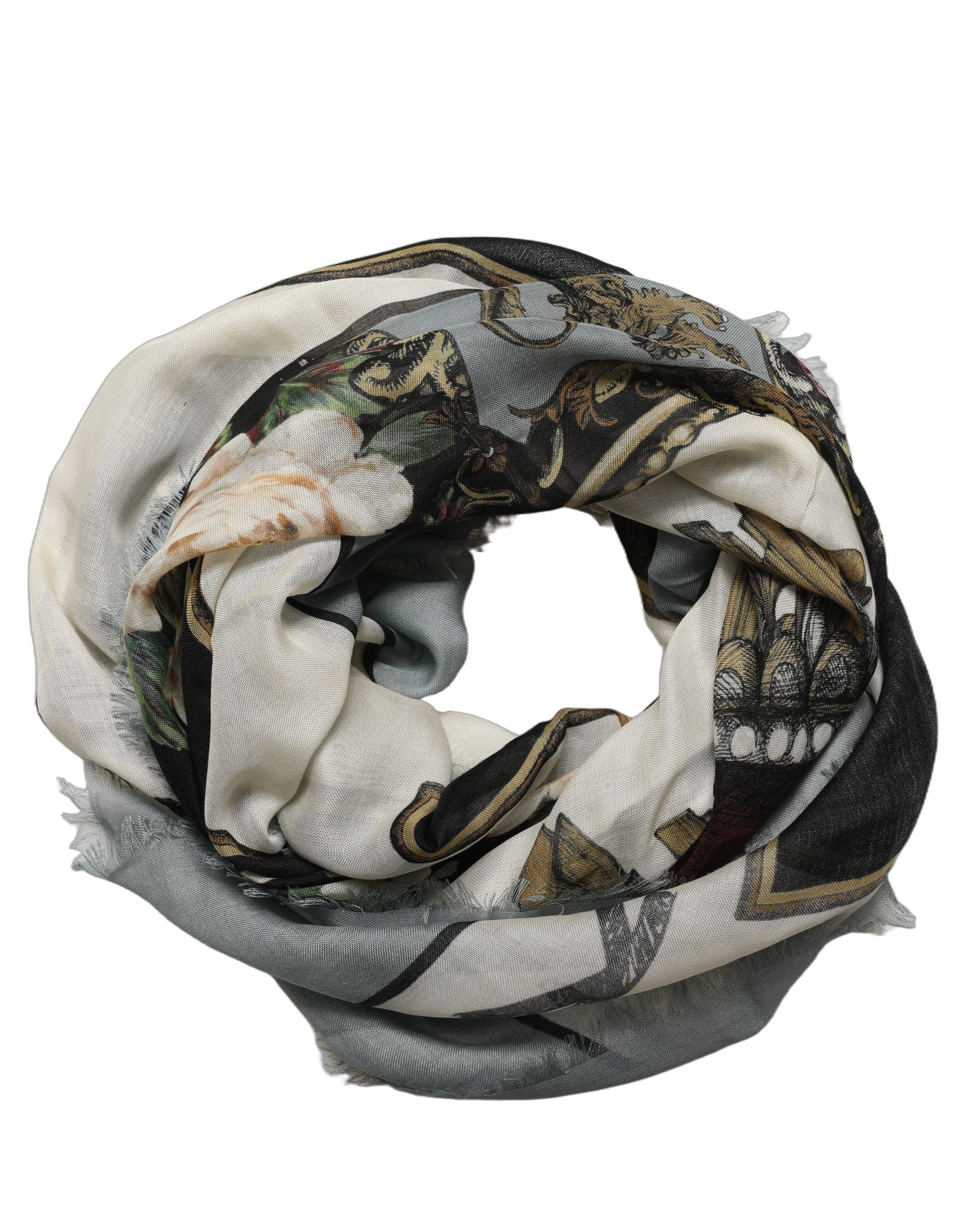 Dolce & Gabbana Dolce & Gabbana Men Multicolor King of Hearts Square Foulard Men's Scarf