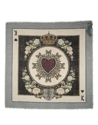Dolce & Gabbana Dolce & Gabbana Men Multicolor King of Hearts Square Foulard Men's Scarf