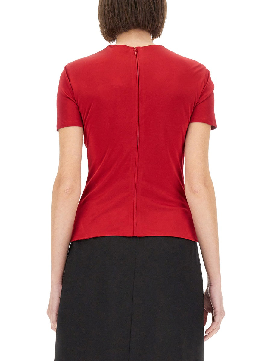 Versace Women "Safety Pin" Curled Top