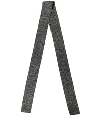 Dolce & Gabbana Dolce & Gabbana Black White Herringbone Tweed Shawl Men's Scarf