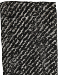 Dolce & Gabbana Dolce & Gabbana Black White Herringbone Tweed Shawl Men's Scarf