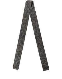 Dolce & Gabbana Dolce & Gabbana Black White Herringbone Tweed Shawl Men's Scarf