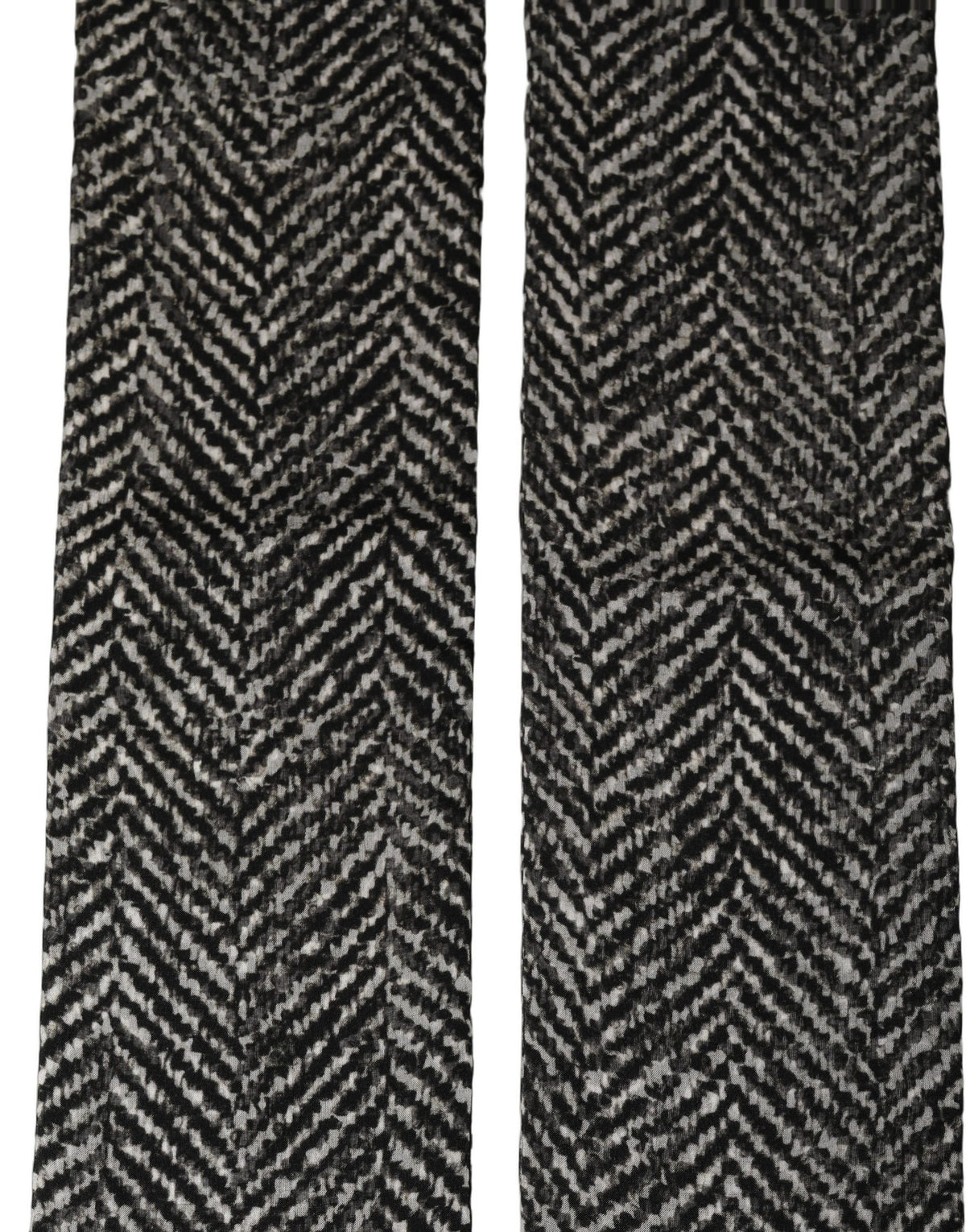Dolce & Gabbana Dolce & Gabbana Black White Herringbone Tweed Shawl Men's Scarf