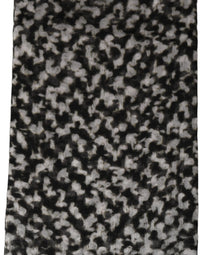Dolce & Gabbana Dolce & Gabbana Black White Herringbone Tweed Shawl Men's Scarf