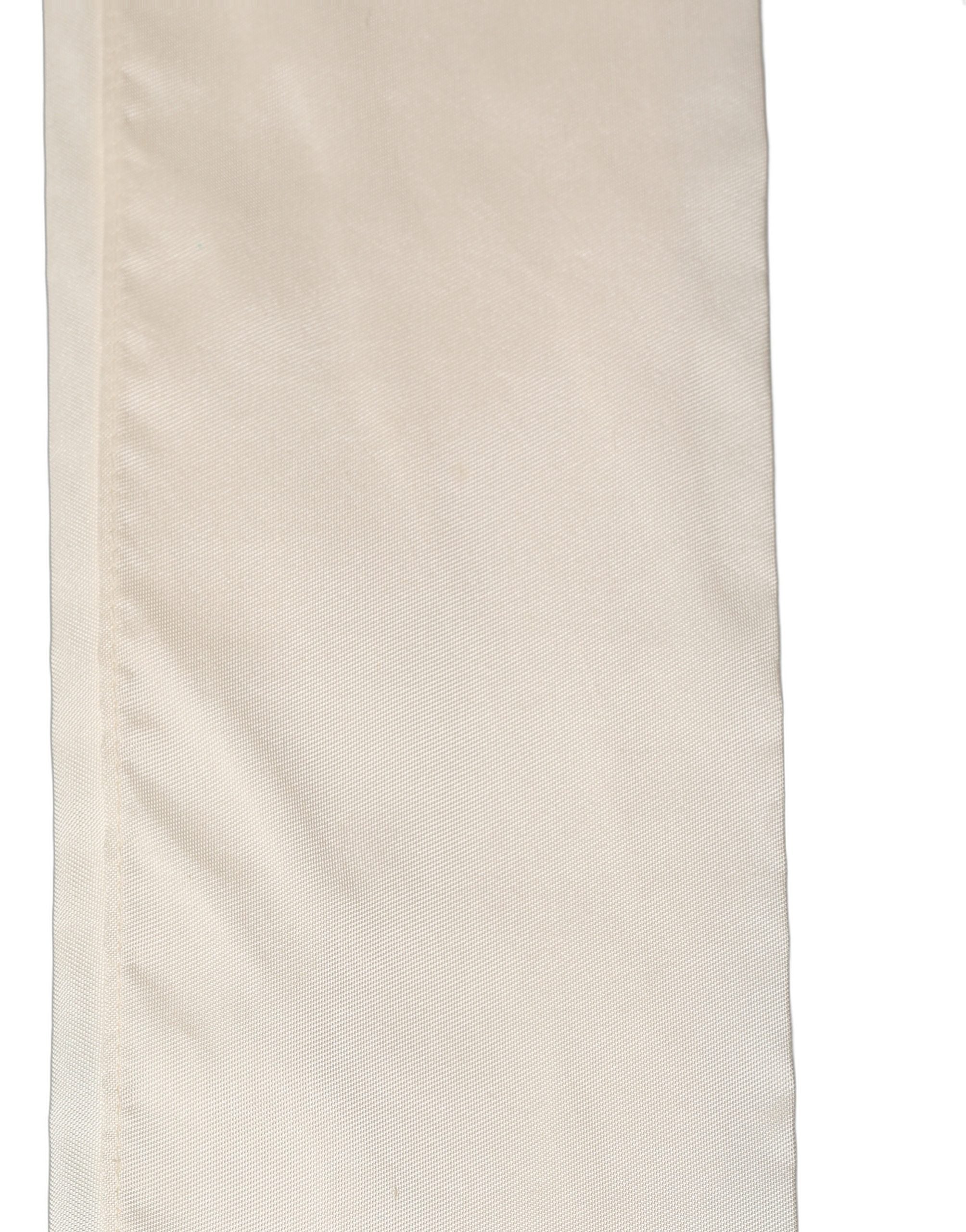 Dolce & Gabbana Dolce & Gabbana Men Cream Satin Silk Fringed Neck Shawl Men's Scarf