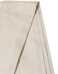 Dolce & Gabbana Dolce & Gabbana Men Cream Satin Silk Fringed Neck Shawl Men's Scarf