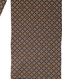 Dolce & Gabbana Dolce & Gabbana Brown Geometric Silk Men Neck Shawl Men's Scarf
