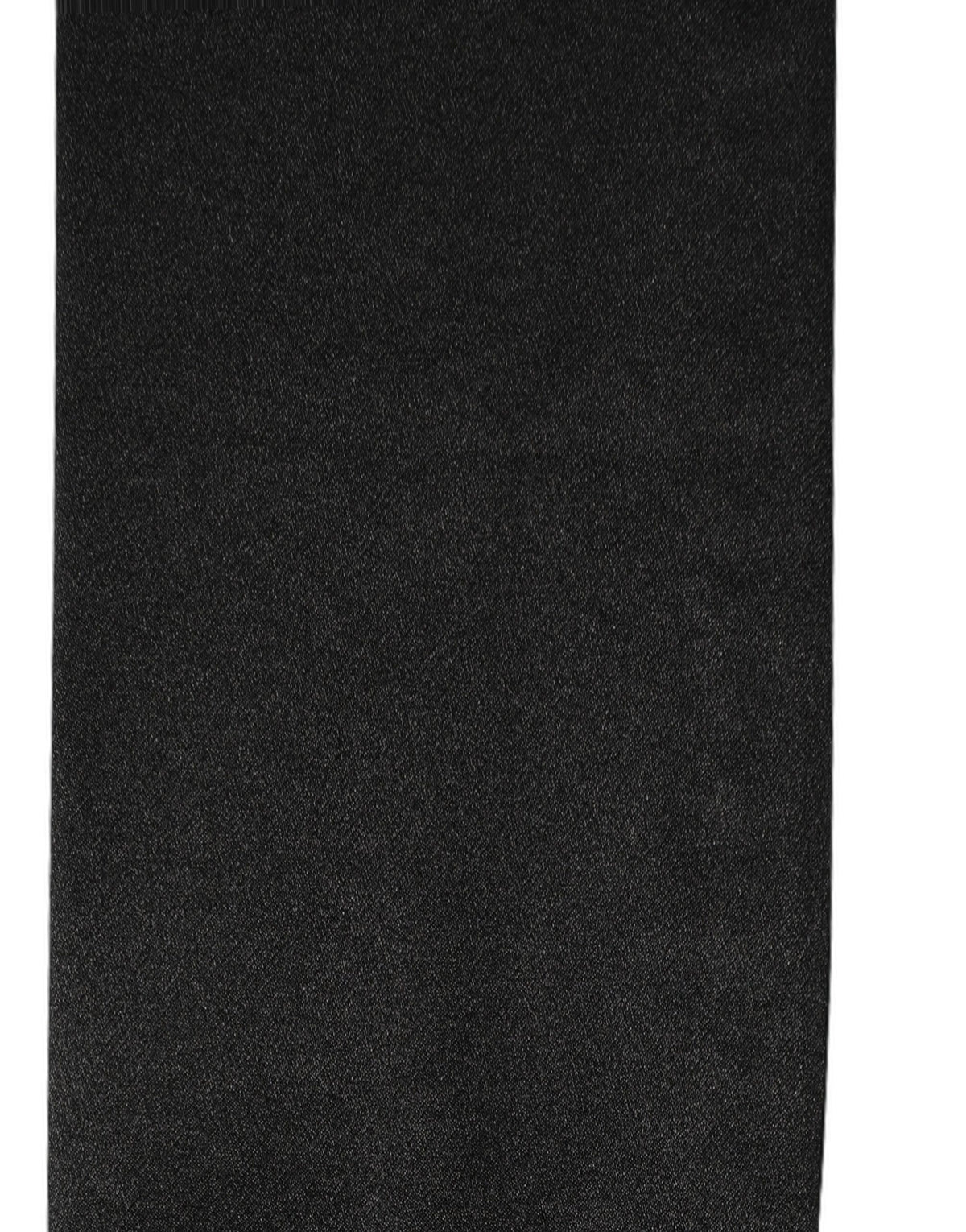 Dolce & Gabbana Dolce & Gabbana Men Black Satin Silk Fringed Neck Shawl Men's Scarf