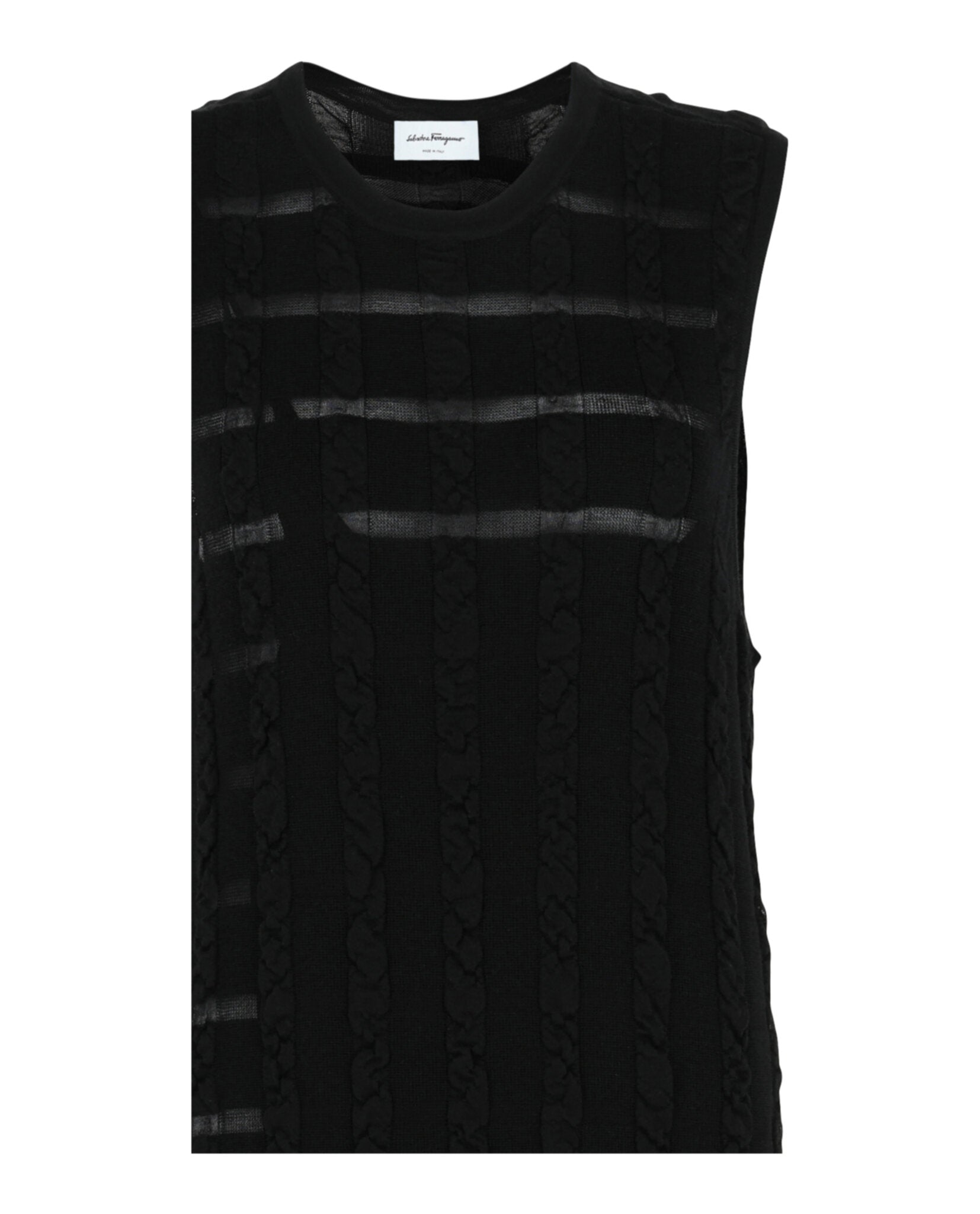 Ferragamo Womens Cable Knit Midi Dress