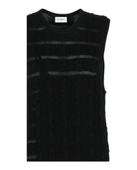 Ferragamo Womens Cable Knit Midi Dress