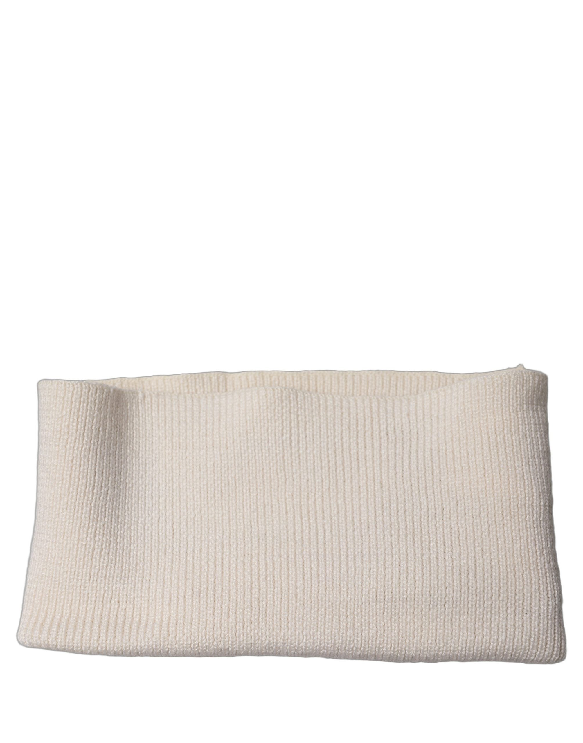 Dolce & Gabbana Dolce & Gabbana Men White Polyester Knitted Neck Warmer Men's Scarf