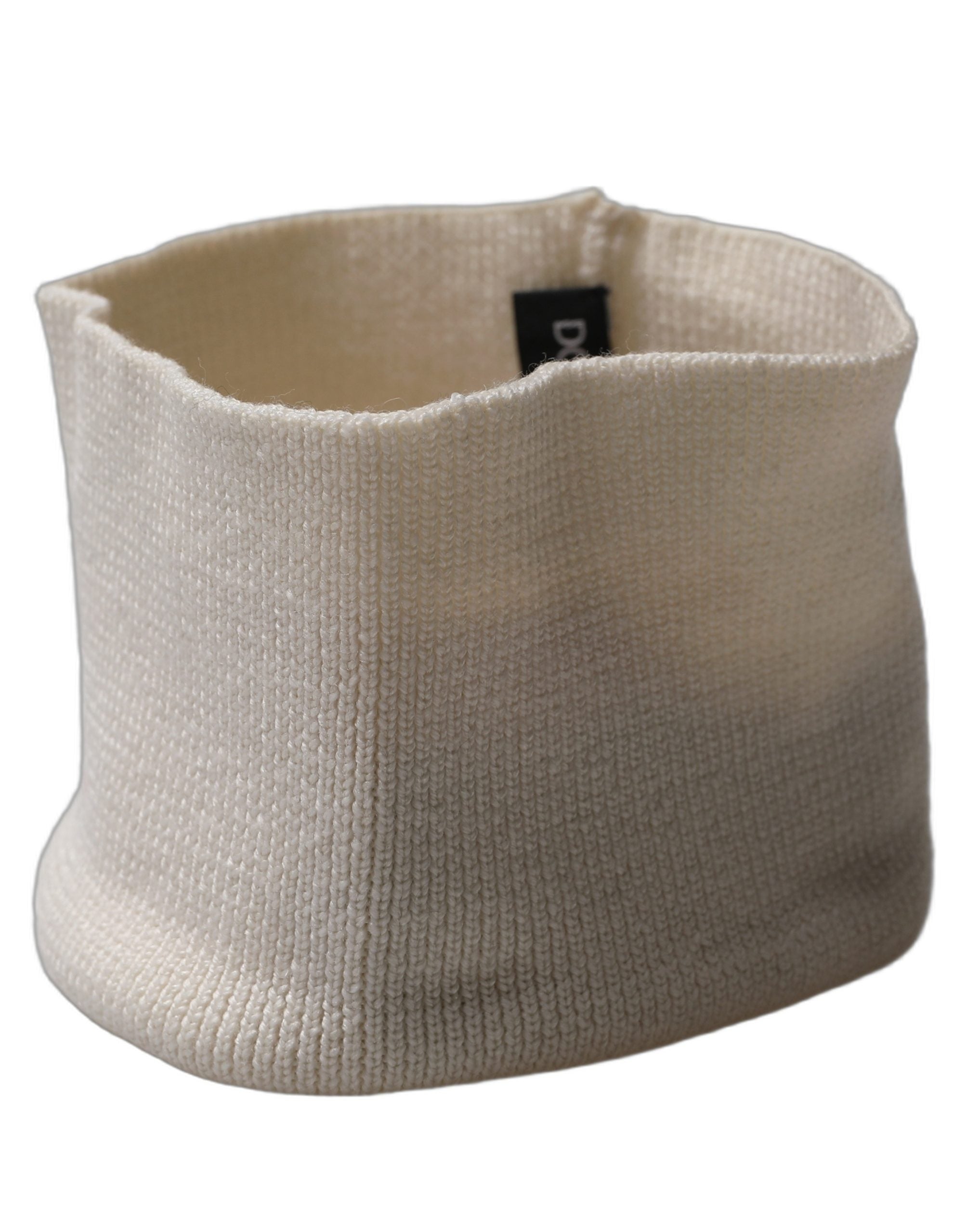 Dolce & Gabbana Dolce & Gabbana Men White Polyester Knitted Neck Warmer Men's Scarf