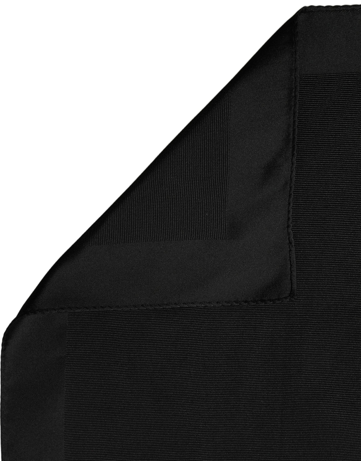 Dolce & Gabbana Dolce & Gabbana Black Silk Square Handerkerchief Pocket Men's Scarf