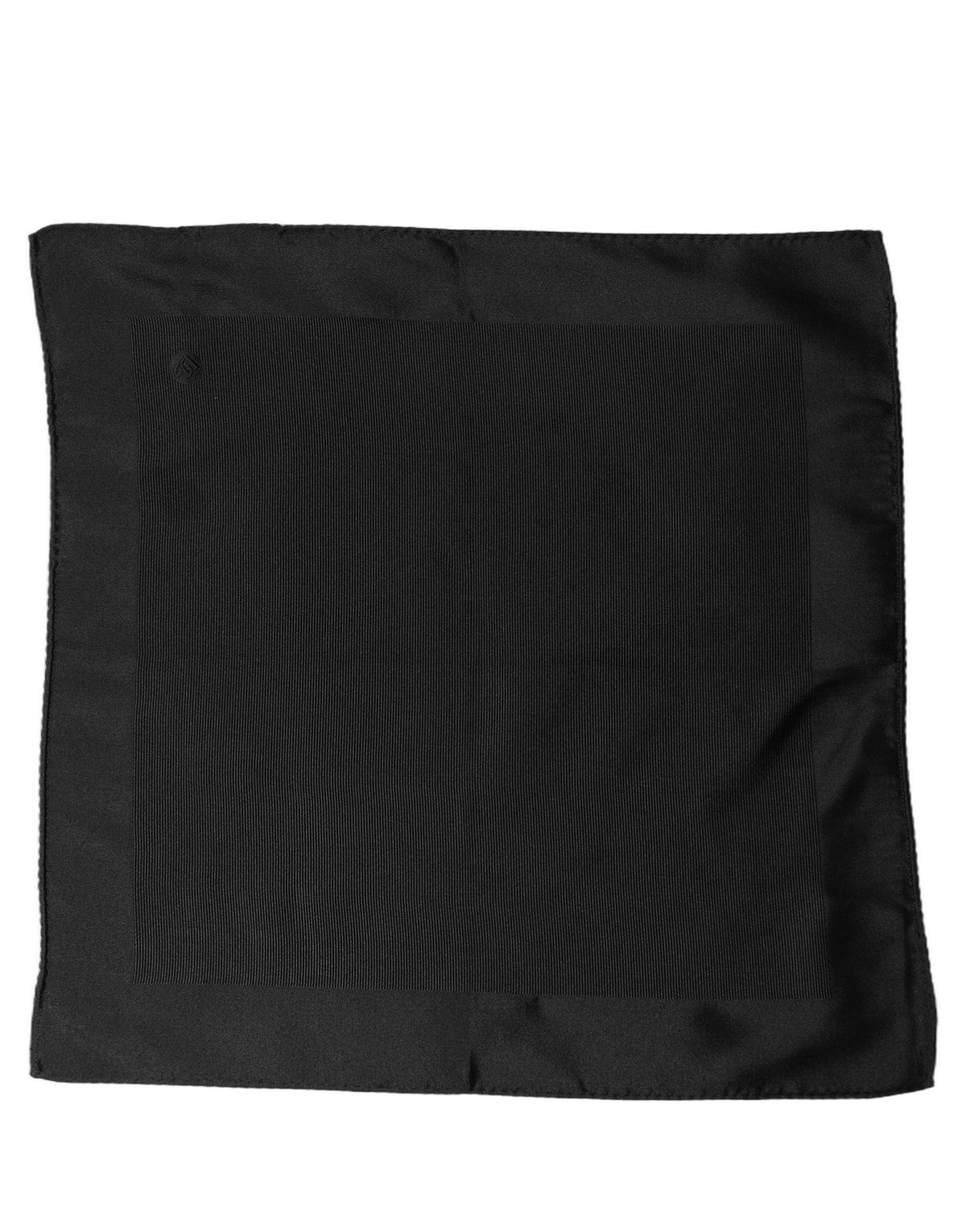 Dolce & Gabbana Dolce & Gabbana Black Silk Square Handerkerchief Pocket Men's Scarf