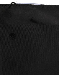 Dolce & Gabbana Dolce & Gabbana Black Silk Square Handerkerchief Pocket Men's Scarf