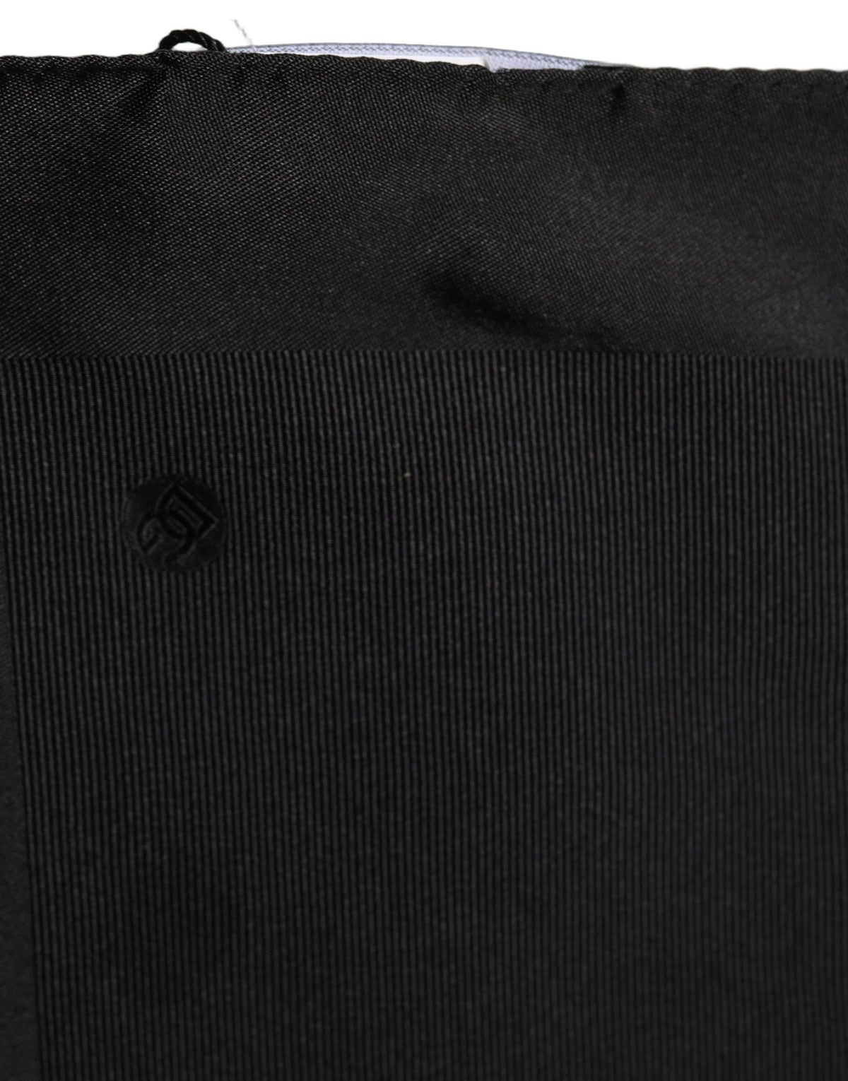 Dolce & Gabbana Dolce & Gabbana Black Silk Square Handerkerchief Pocket Men's Scarf