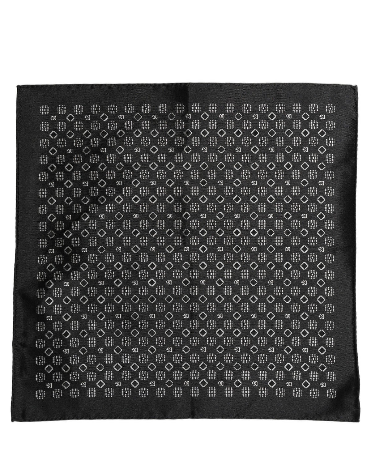 Dolce & Gabbana Dolce & Gabbana Black White Patterned Pocket Square Men's Scarf
