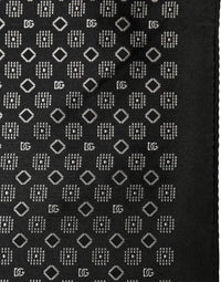 Dolce & Gabbana Dolce & Gabbana Black White Patterned Pocket Square Men's Scarf