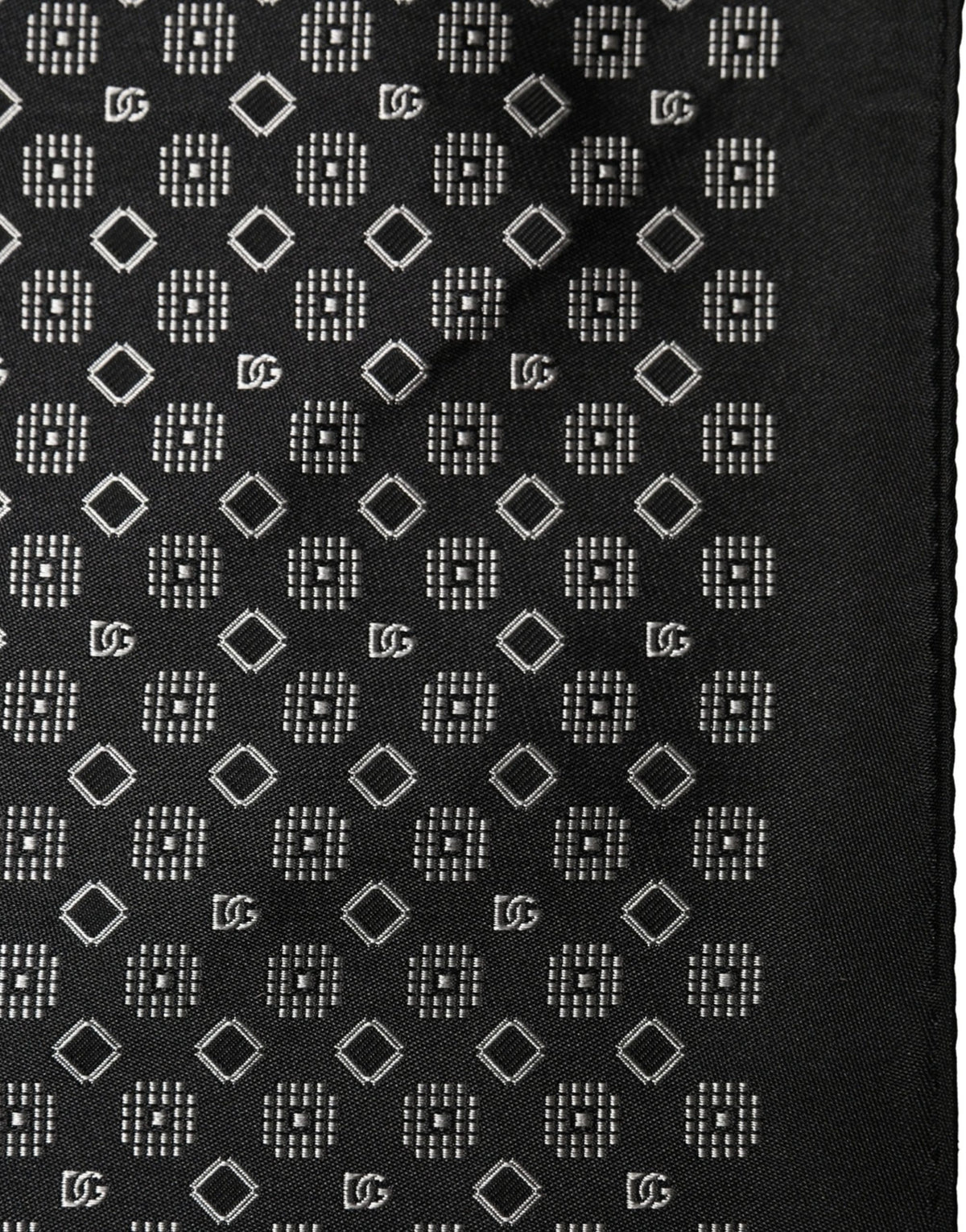 Dolce & Gabbana Dolce & Gabbana Black White Patterned Pocket Square Men's Scarf