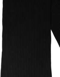 Dolce & Gabbana Men Black Wool Knitted Neck Shawl Men's Scarf