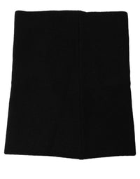 Dolce & Gabbana Dolce & Gabbana Men Black Cashmere Knitted Neck Warmer Men's Scarf