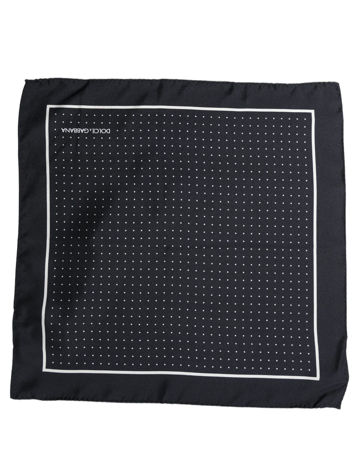 Dolce & Gabbana Dolce & Gabbana Blue Silk Polka Dot Handkerchief Pocket Men's Scarf