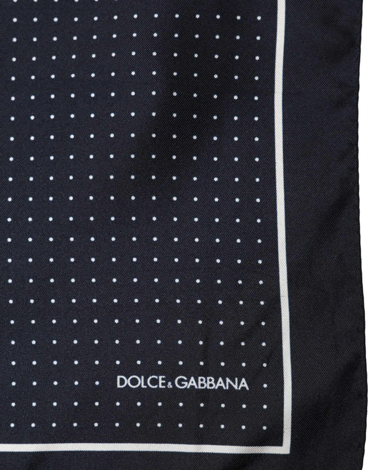 Dolce & Gabbana Dolce & Gabbana Blue Silk Polka Dot Handkerchief Pocket Men's Scarf