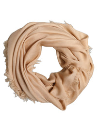Dolce & Gabbana Dolce & Gabbana Beige Silk Wool Fringed Men Lace Stole Men's Scarf