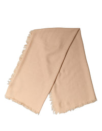 Dolce & Gabbana Dolce & Gabbana Beige Silk Wool Fringed Men Lace Stole Men's Scarf