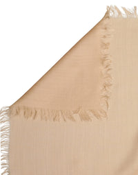 Dolce & Gabbana Dolce & Gabbana Beige Silk Wool Fringed Men Lace Stole Men's Scarf