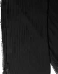Dolce & Gabbana Dolce & Gabbana Black Silk Wool Fringed Men Lace Stole Men's Scarf
