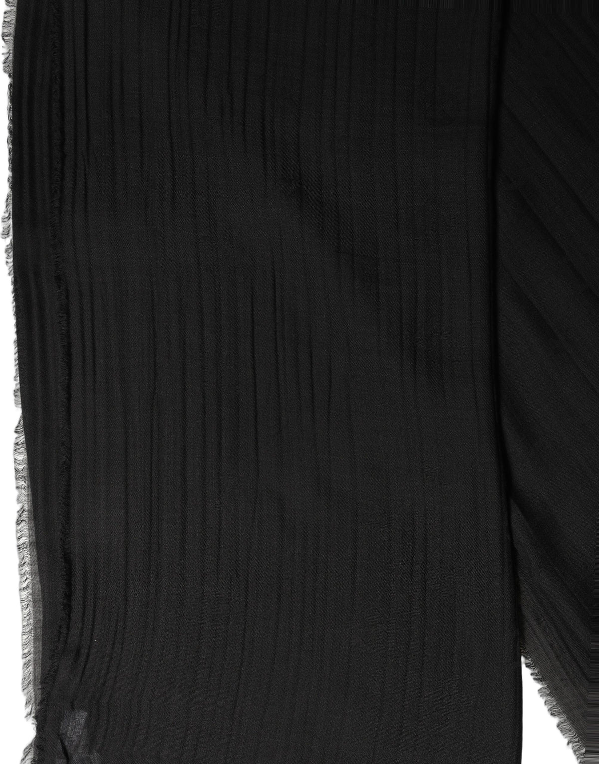 Dolce & Gabbana Dolce & Gabbana Black Silk Wool Fringed Men Lace Stole Men's Scarf