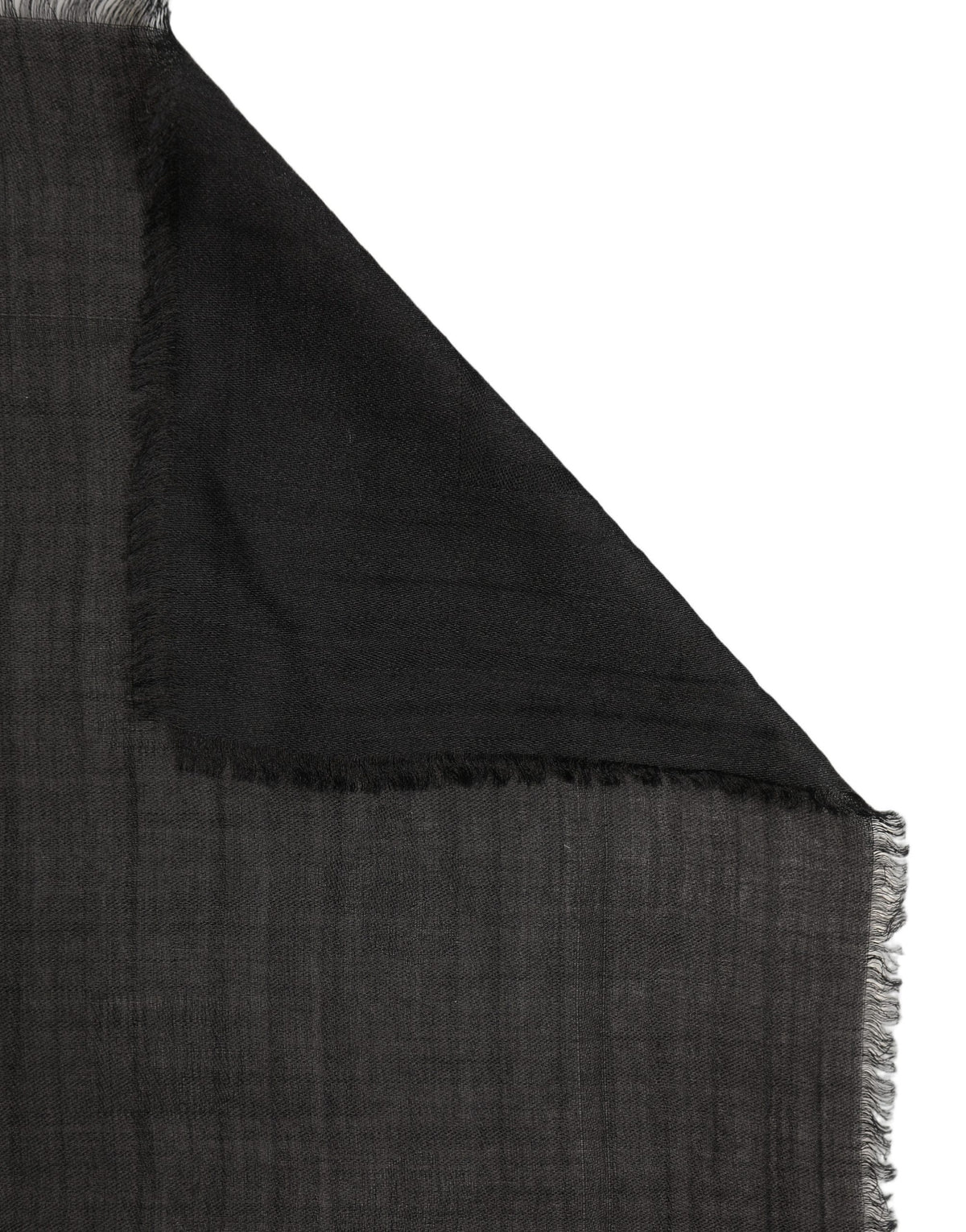 Dolce & Gabbana Dolce & Gabbana Black Silk Wool Fringed Men Lace Stole Men's Scarf