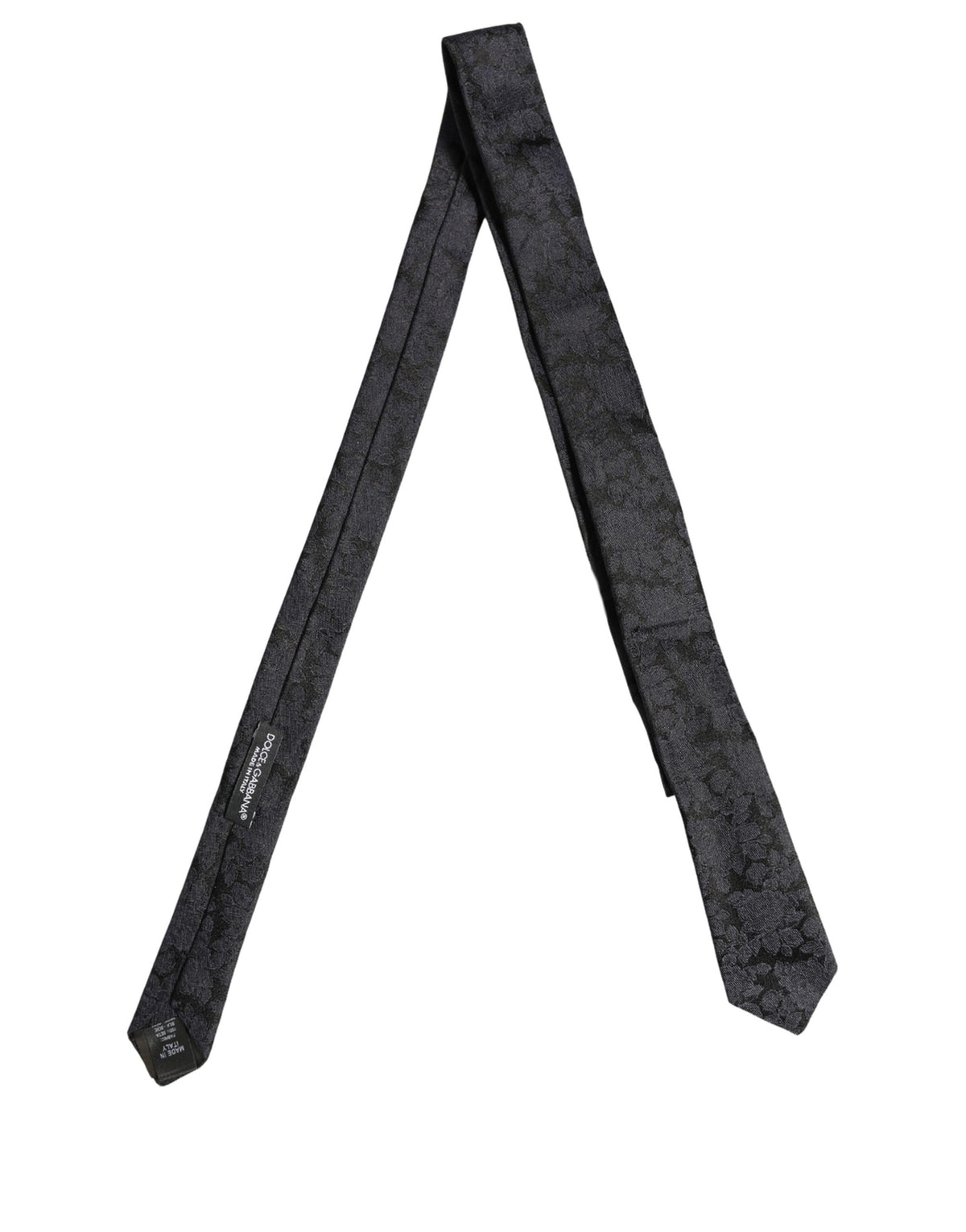 Dolce & Gabbana Dolce & Gabbana Men Black Floral Jacquard Adjustable Men'sd NeckMen's Men's Tie