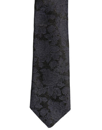 Dolce & Gabbana Dolce & Gabbana Men Black Floral Jacquard Adjustable Men'sd NeckMen's Men's Tie