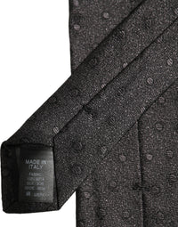Dolce & Gabbana Dolce & Gabbana Men Black Polka Dot Silk Adjustable Men'sd NeckMen's Men's Tie