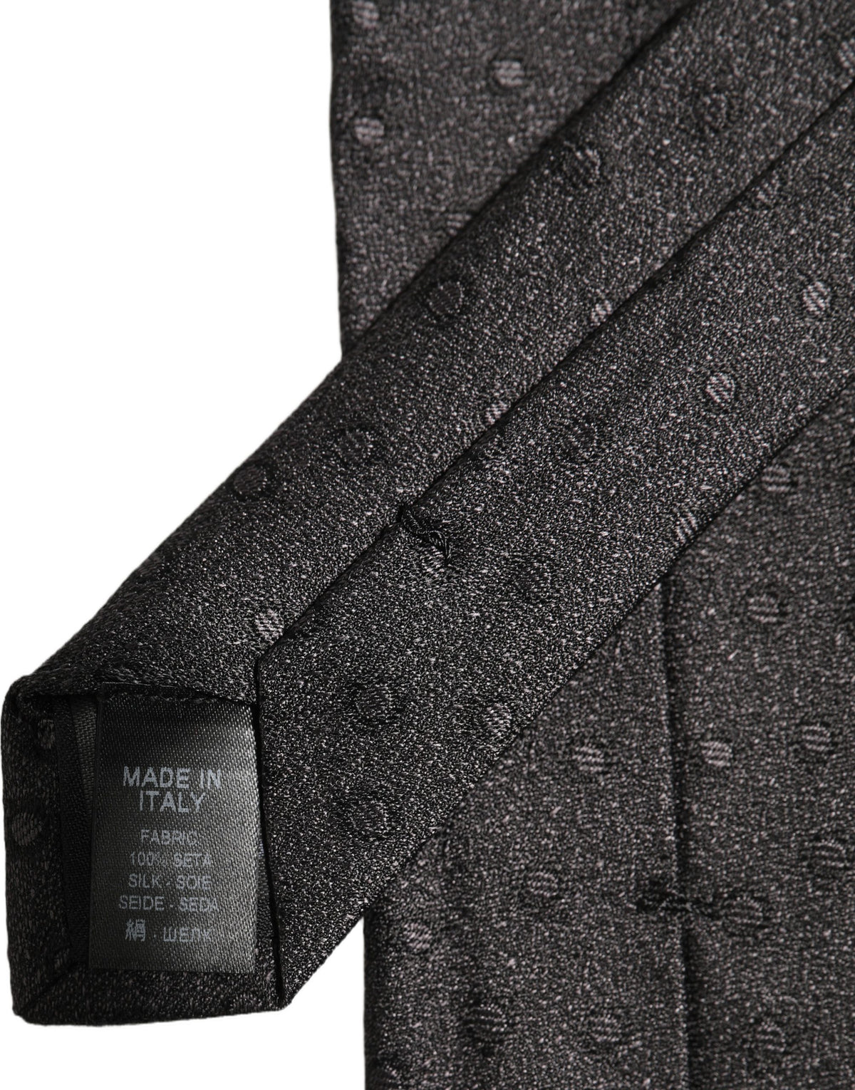 Dolce & Gabbana Dolce & Gabbana Men Black Polka Dot Silk Adjustable Men'sd NeckMen's Men's Tie